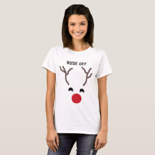 Renne drôle "grossier outre" du T-shirt