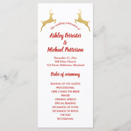 Renne en or | Noël | Programme de mariage