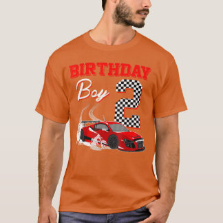 Rennen 2. Geburtstags- Jungen-Party Rennsport 2 Ja T-Shirt