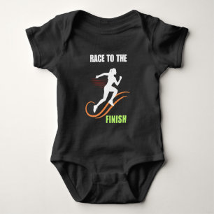 Rennen bis zum Ende Baby Strampler