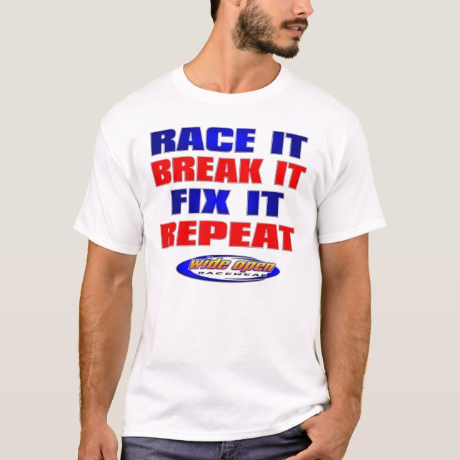 Rennen-Bruch-Verlegenheits-Wiederholung, die Kleid T-Shirt (Vorderseite)