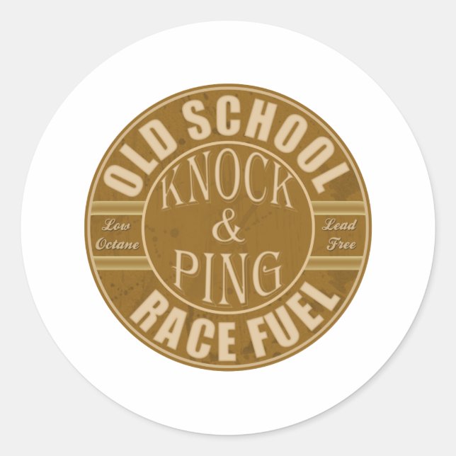 Rennen der alten Schule Runder Aufkleber (Vorderseite)