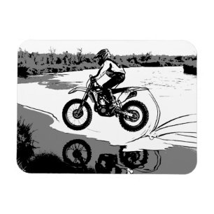Rennen durch das Wasser - Motocross Rider Magnet