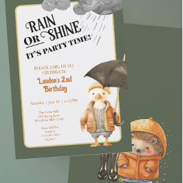 Rennen oder Shine Frühling oder Fall Woodland Gebu Einladung