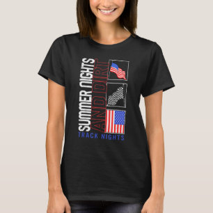 Rennen Sommernächte und Dirt Track Leuchten USA Fl T-Shirt