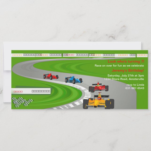 Rennen zur Endeinladung Einladung (Vorderseite)