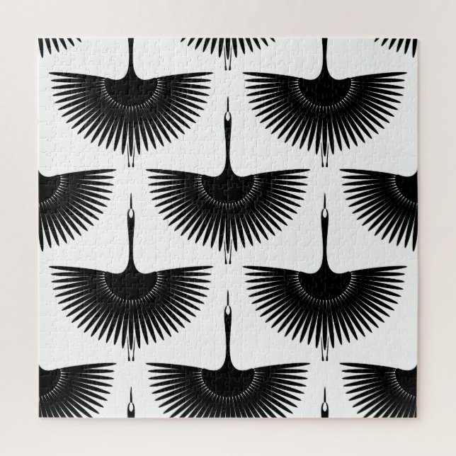 Renner Crane: Orientales Vogelmuster (Vertikal)