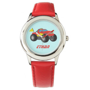 Renner Monstertruck Rot, für Jungen Armbanduhr