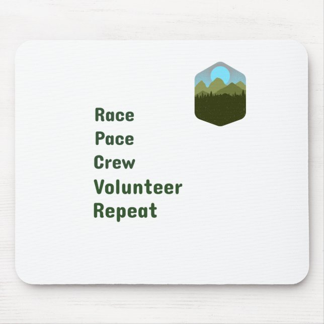 Renner-Pace-Crew-Freiwilligen-Wiederholung Mousepad (Vorne)