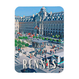 Rennes Foto Vintage Magnet