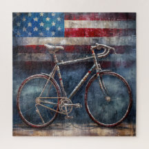 Rennfahrrad im Hintergrund der Acryl-amerikanische