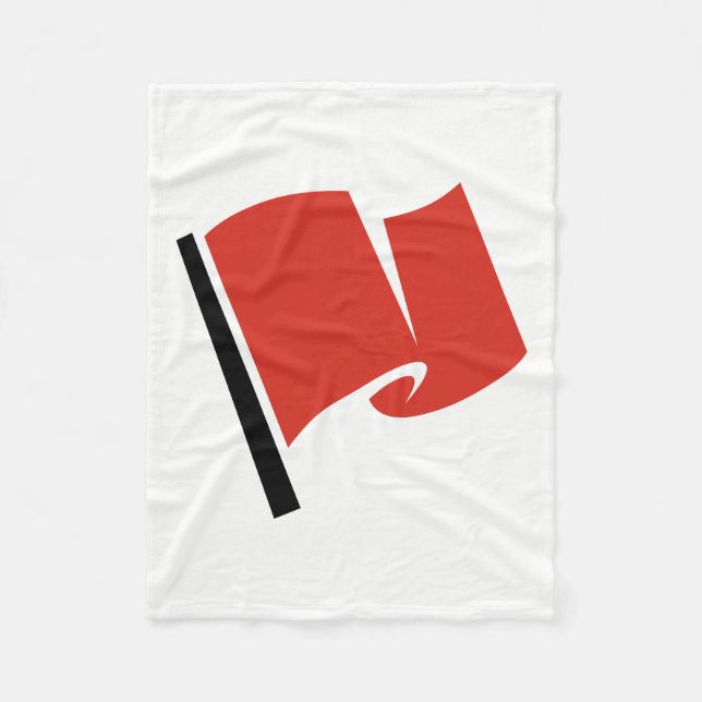 Rennflagge Rot Fleecedecke (Vorderseite)