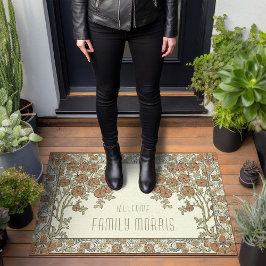 Rennie Mackintosh Tree & Floral Burnt Orange Fußmatte