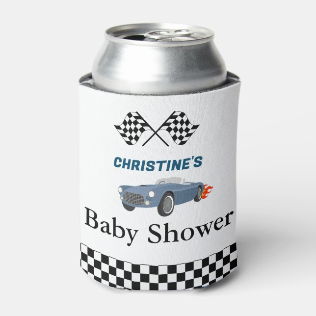 Rennjunge Baby Dusche Party Dosenkühler (Kanne Vorderseite)