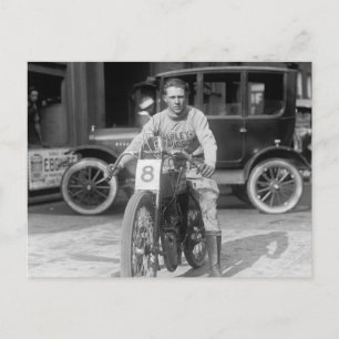 Rennmotorrad aus den 1920er Jahren Postkarte
