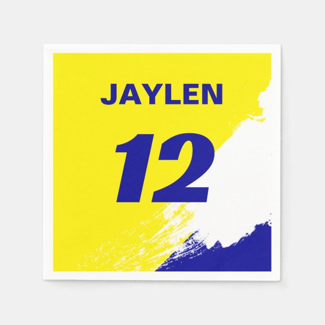 Rennname und Nummer Sport Serviette (Vorderseite)