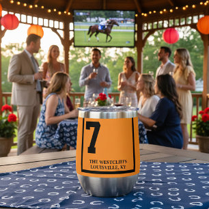 Rennpferd 7 Orange Personalisiert Derby