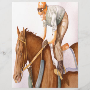 Rennpferd und Jockey