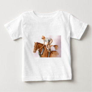 Rennpferd und Jockey Baby T-shirt