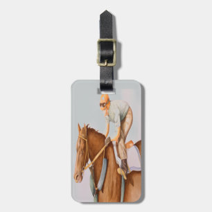 Rennpferd und Jockey Gepäckanhänger