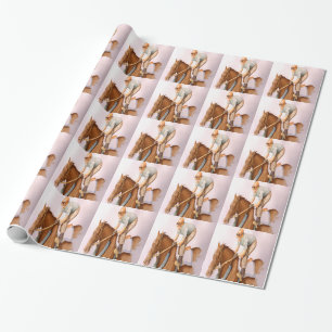 Rennpferd und Jockey Geschenkpapier