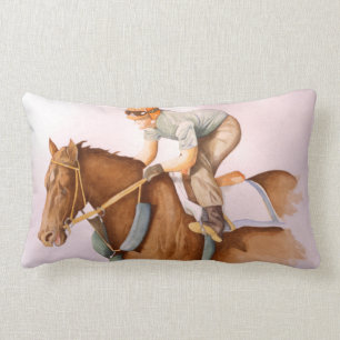 Rennpferd und Jockey Lendenkissen