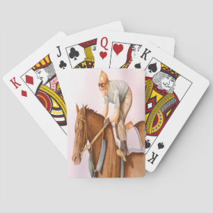 Rennpferd und Jockey Spielkarten