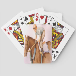 Rennpferd und Jockey Spielkarten