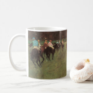 Rennpferde in Longchamp von Edgar Degas Kaffeetasse