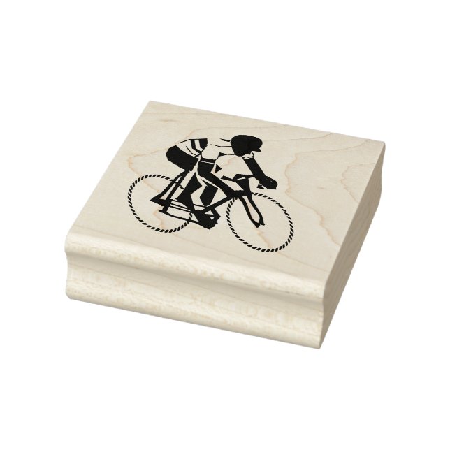 Rennradfahrer Gummistempel (Stempel)