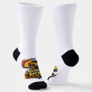 Rennsport-Grafik Nachhaltige Premium-Besatzung Socken