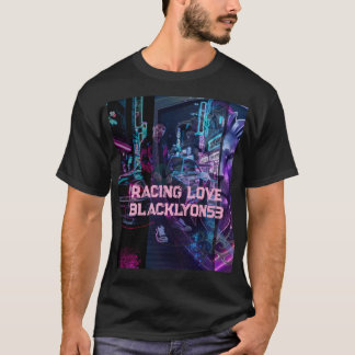 Rennsport Liebe schwarzer Lyon 53 T-Shirt