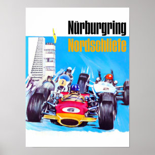 Rennsport zum Grand Prix von Nurburgring Poster