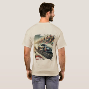 Rennstrecke Auto & Fan-Mural-Grafik T-Shirt