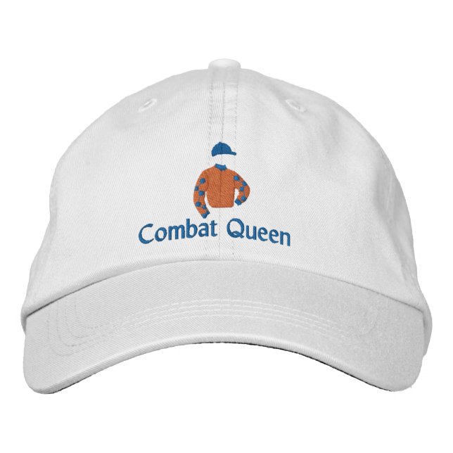 Rennstreckendesign der "Combat Queen" Bestickte Baseballkappe (Vorderseite)
