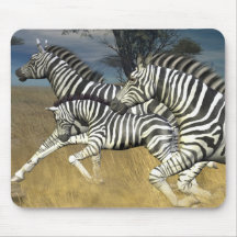 Rennstreifen - Zebra-Maus-Pad