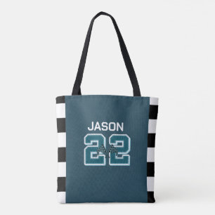 Rennwagen Baby grün, weiß und schwarz Tasche