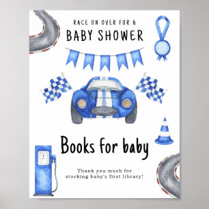 Rennwagen-Baby-Party Bücher für Baby Poster