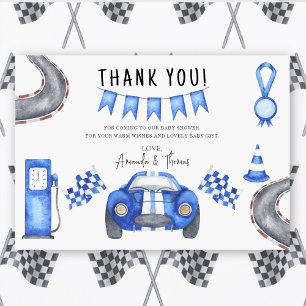 Rennwagen-Baby-Party - danke