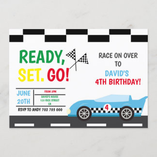 Rennwagen Boy Geburtstagsparty Car Einladung