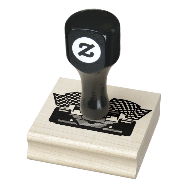 Rennwagen-Design Holz-Briefmarke Gummistempel (Stempel)