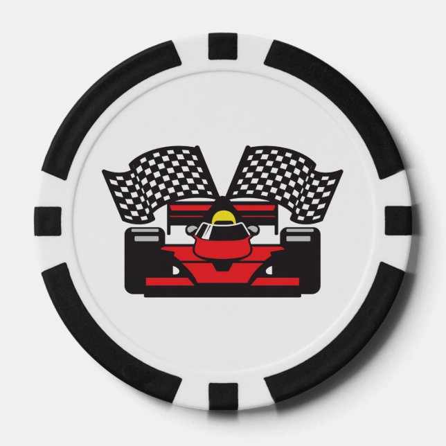 Rennwagen-Design-Pokerchips Pokerchips (Vorderseite)
