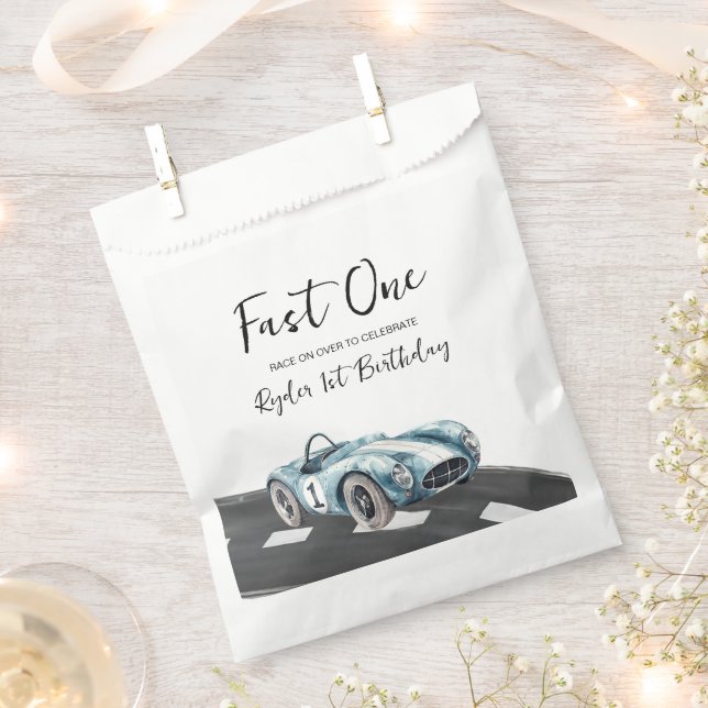 Rennwagen Erster Geburtstag Geschenktütchen (Ausgeschnitten)