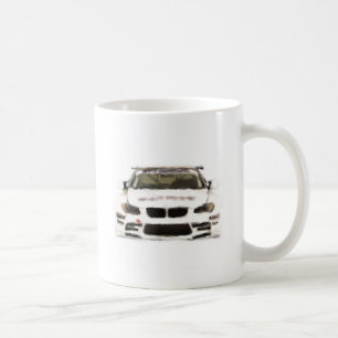 Rennwagen-handgemalte Kunst-Bürsten-Schablone BMW Kaffeetasse