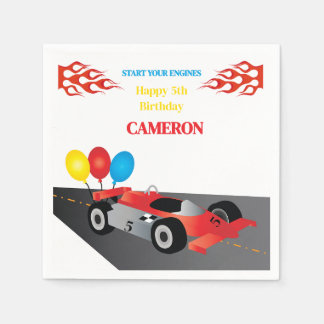 Rennwagen Kariert Start Your Engines Geburtstag Serviette