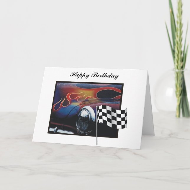 Rennwagen Karte (Vorderseite)