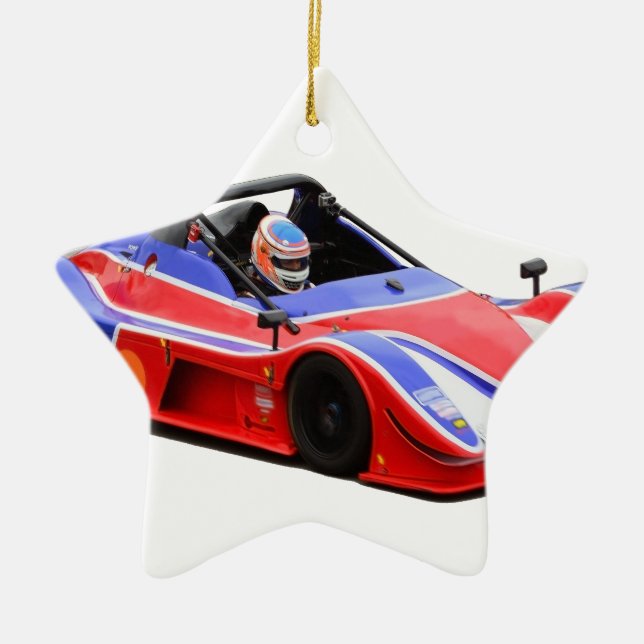 Rennwagen Keramik Ornament (Vorne)