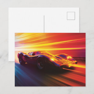 Rennwagen Kunst I (eins) Postkarte