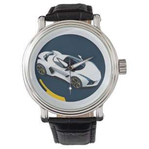 Rennwagen mit dynamischem Design Armbanduhr