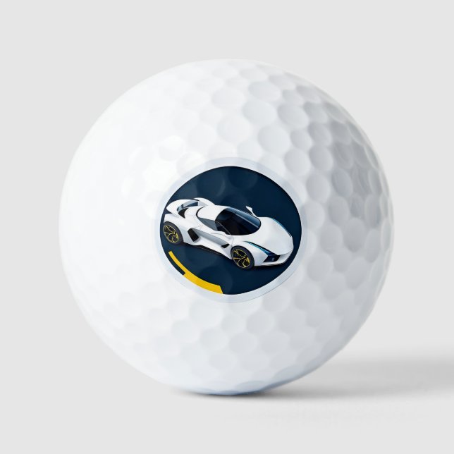 Rennwagen mit dynamischem Design Golfball (Vorderseite)